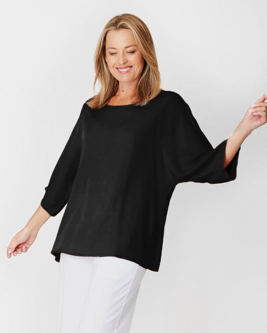 Summer Ease Essential Top - Black