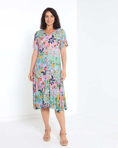Halstead Godet Swing Dress - Sur Mer