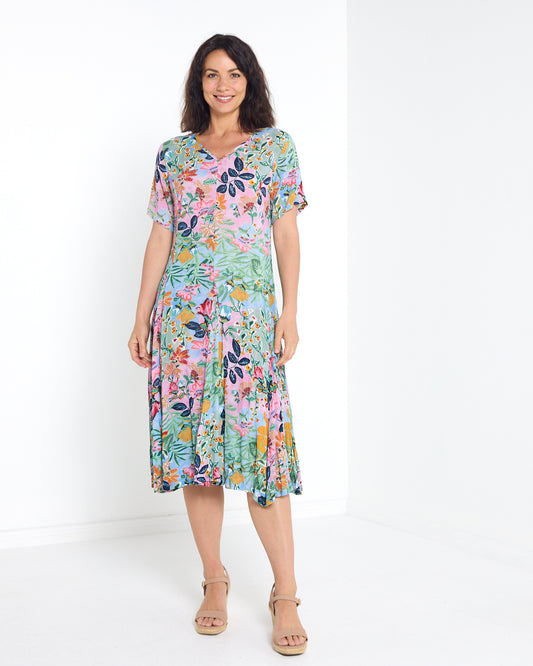 Halstead Godet Swing Dress - Sur Mer