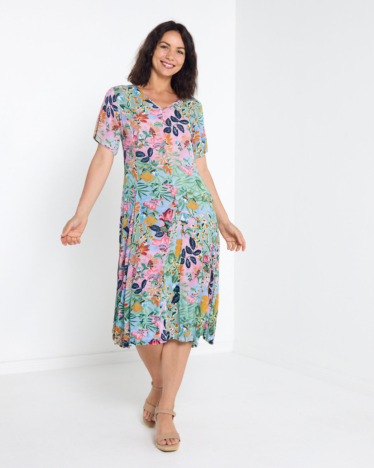 Halstead Godet Swing Dress - Sur Mer