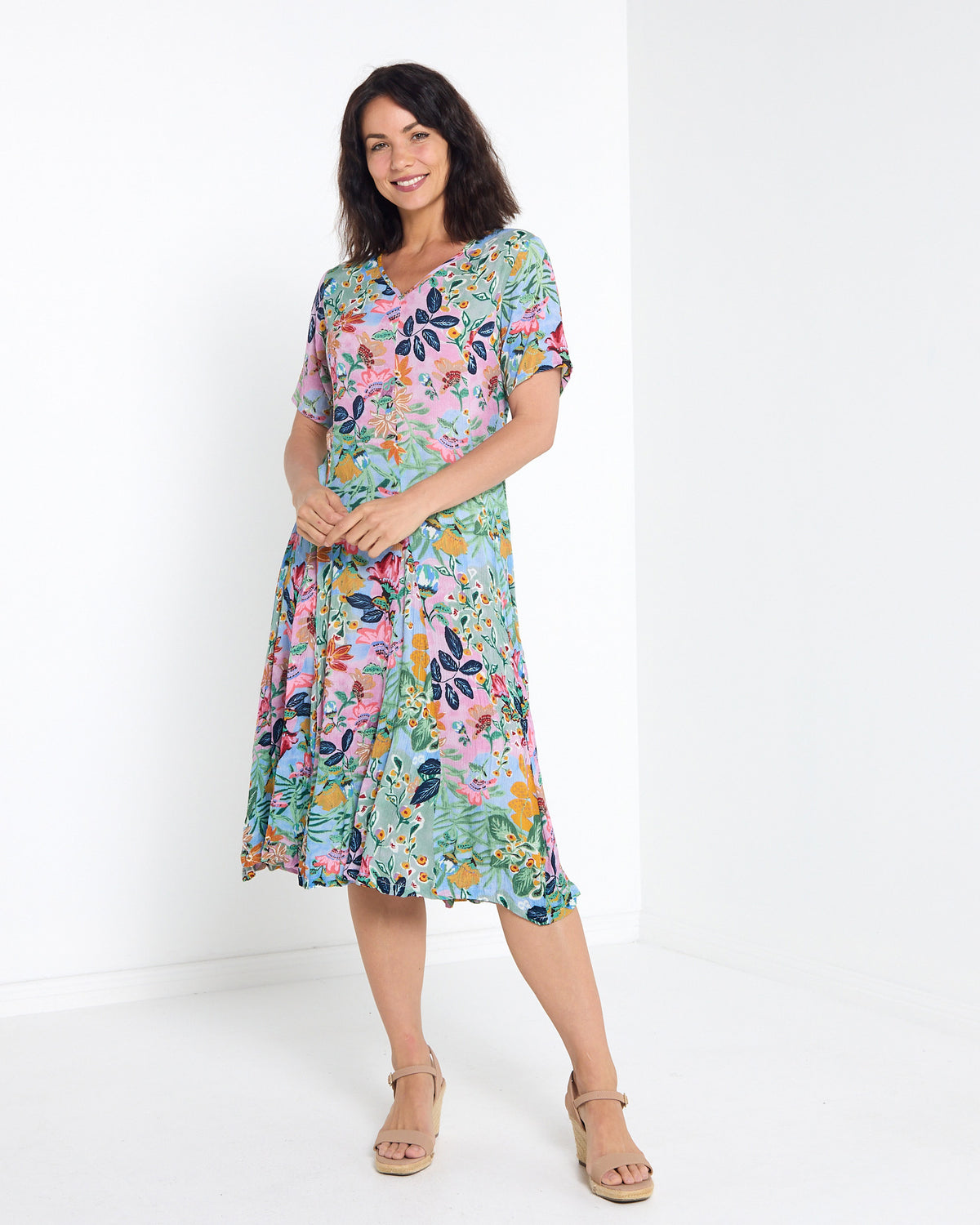 Halstead Godet Swing Dress - Sur Mer