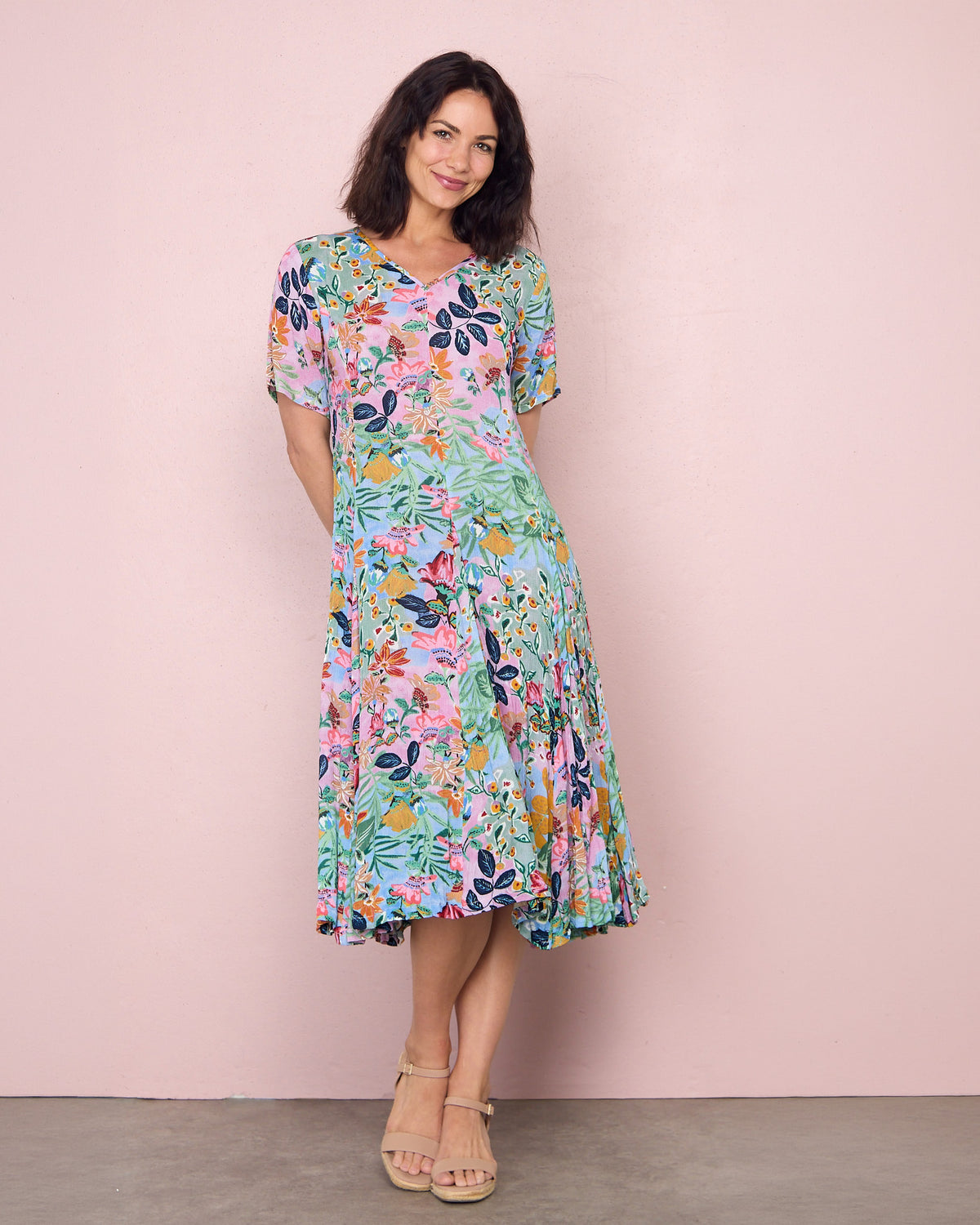 Halstead Godet Swing Dress - Sur Mer