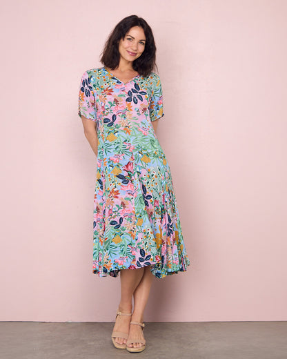 Halstead Godet Swing Dress - Sur Mer