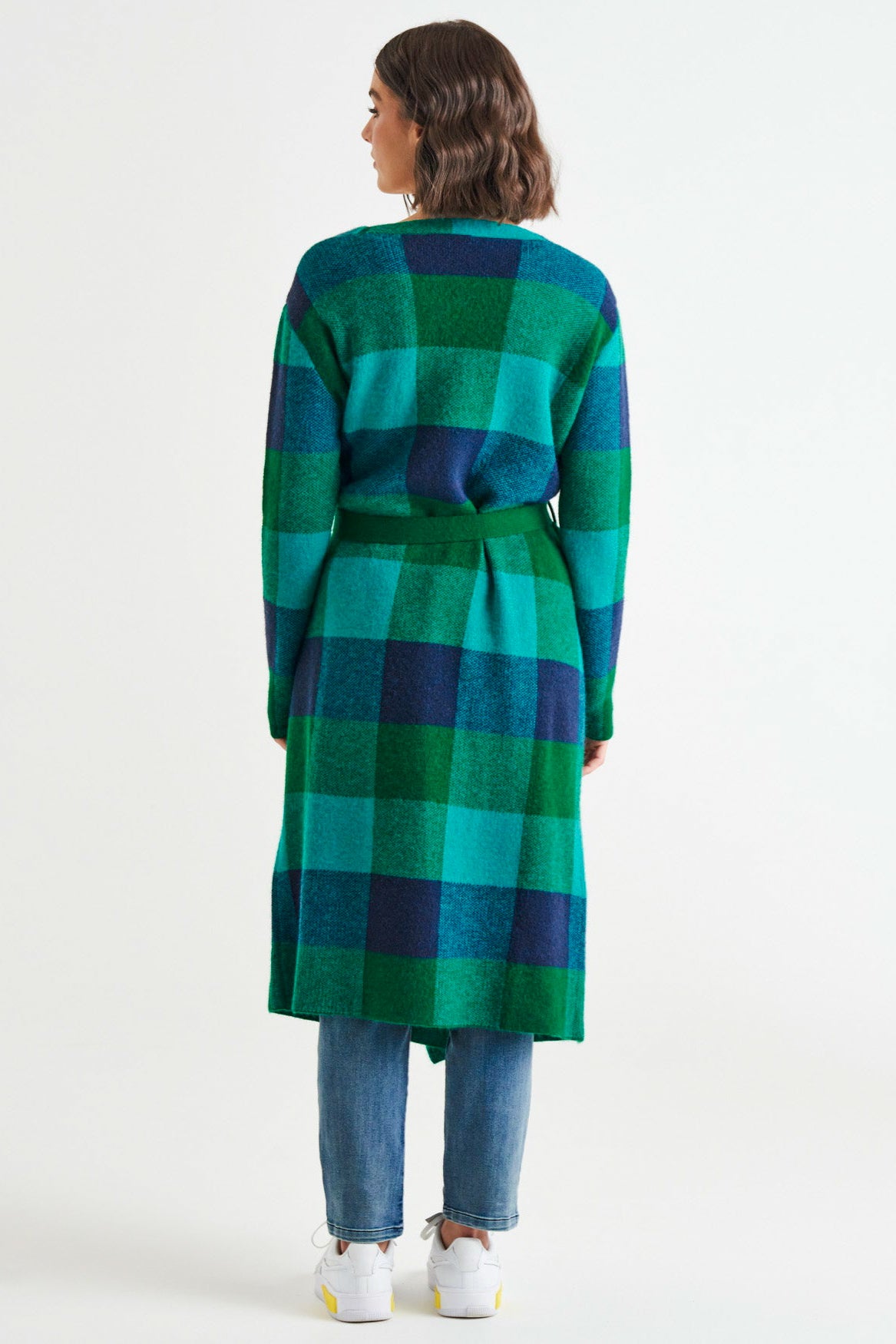 Oversized Green Check hotsell Cardigan