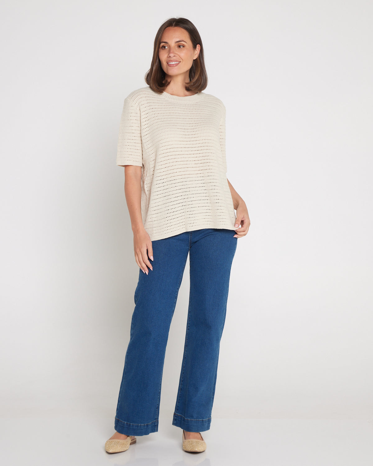 Sylvie Knit Tee - Canvas