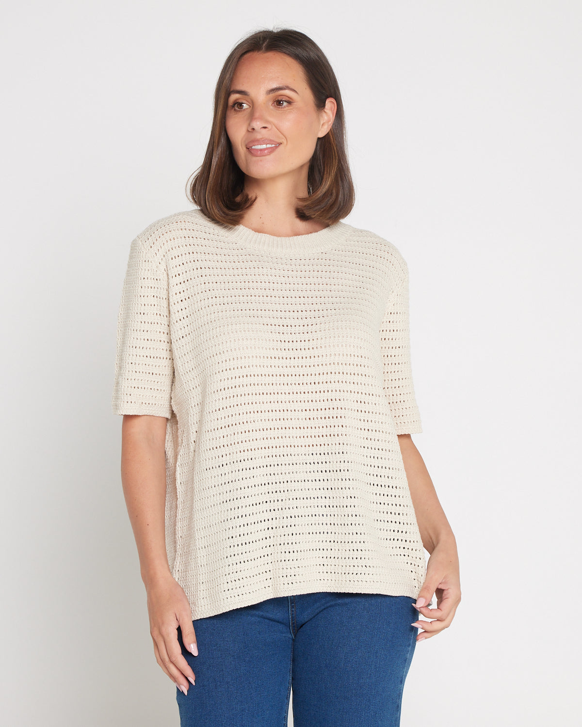 Sylvie Knit Tee - Canvas