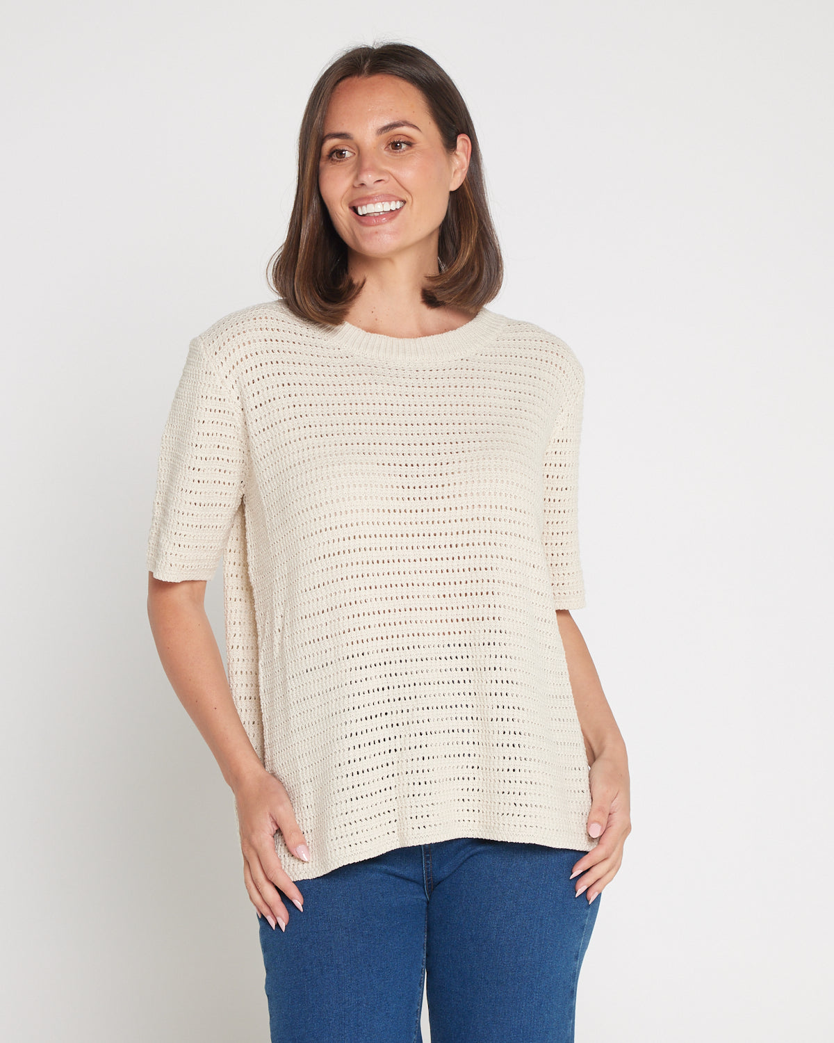 Sylvie Knit Tee - Canvas