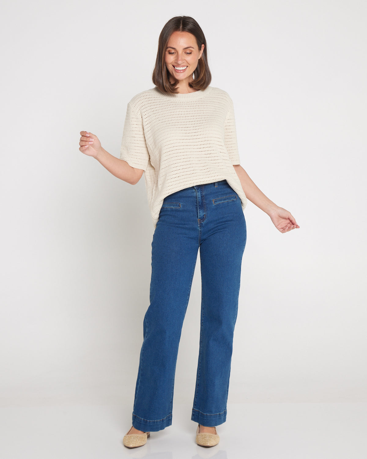 Sylvie Knit Tee - Canvas