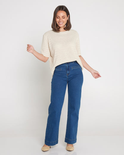 Sylvie Knit Tee - Canvas