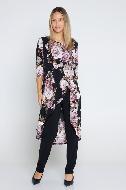 Howey Tunic - Mauve Roses