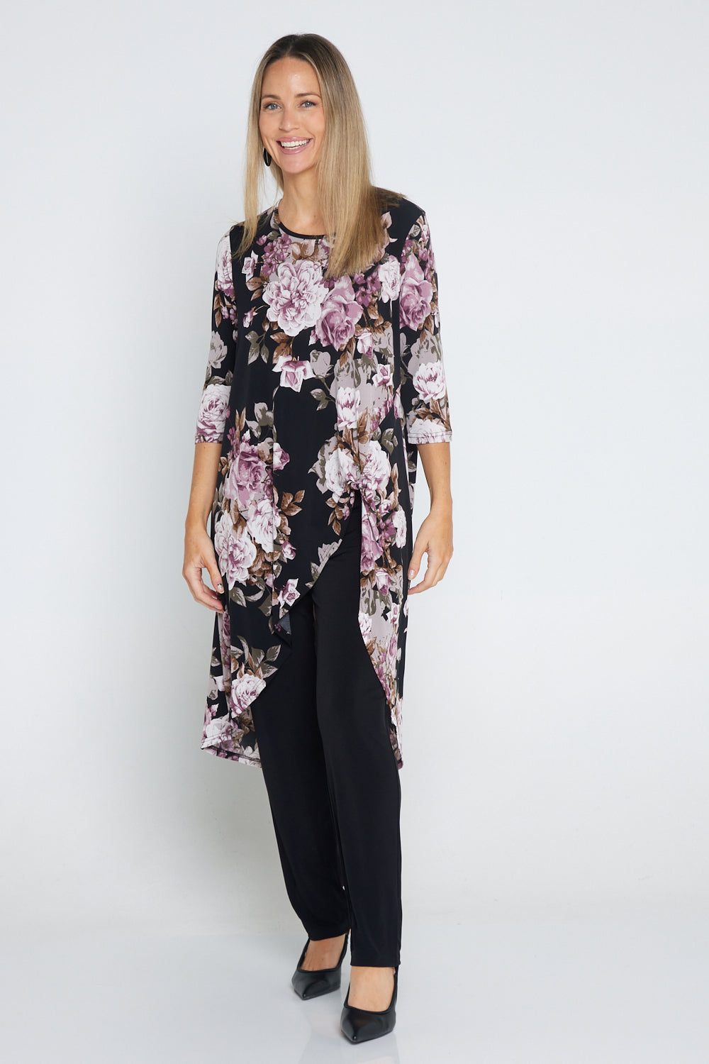 Howey Tunic - Mauve Roses