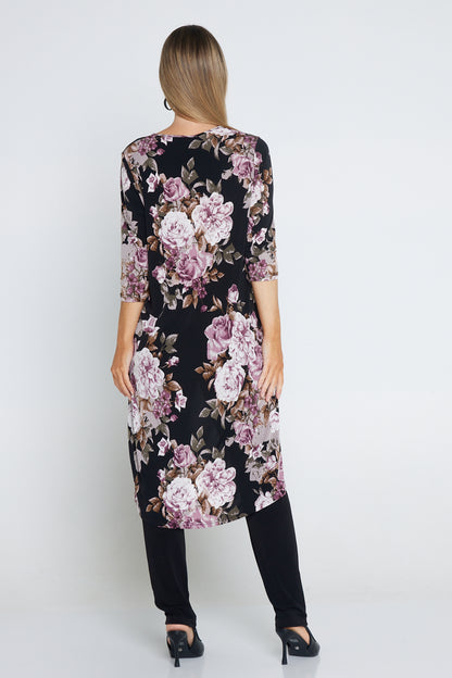 Howey Tunic - Mauve Roses