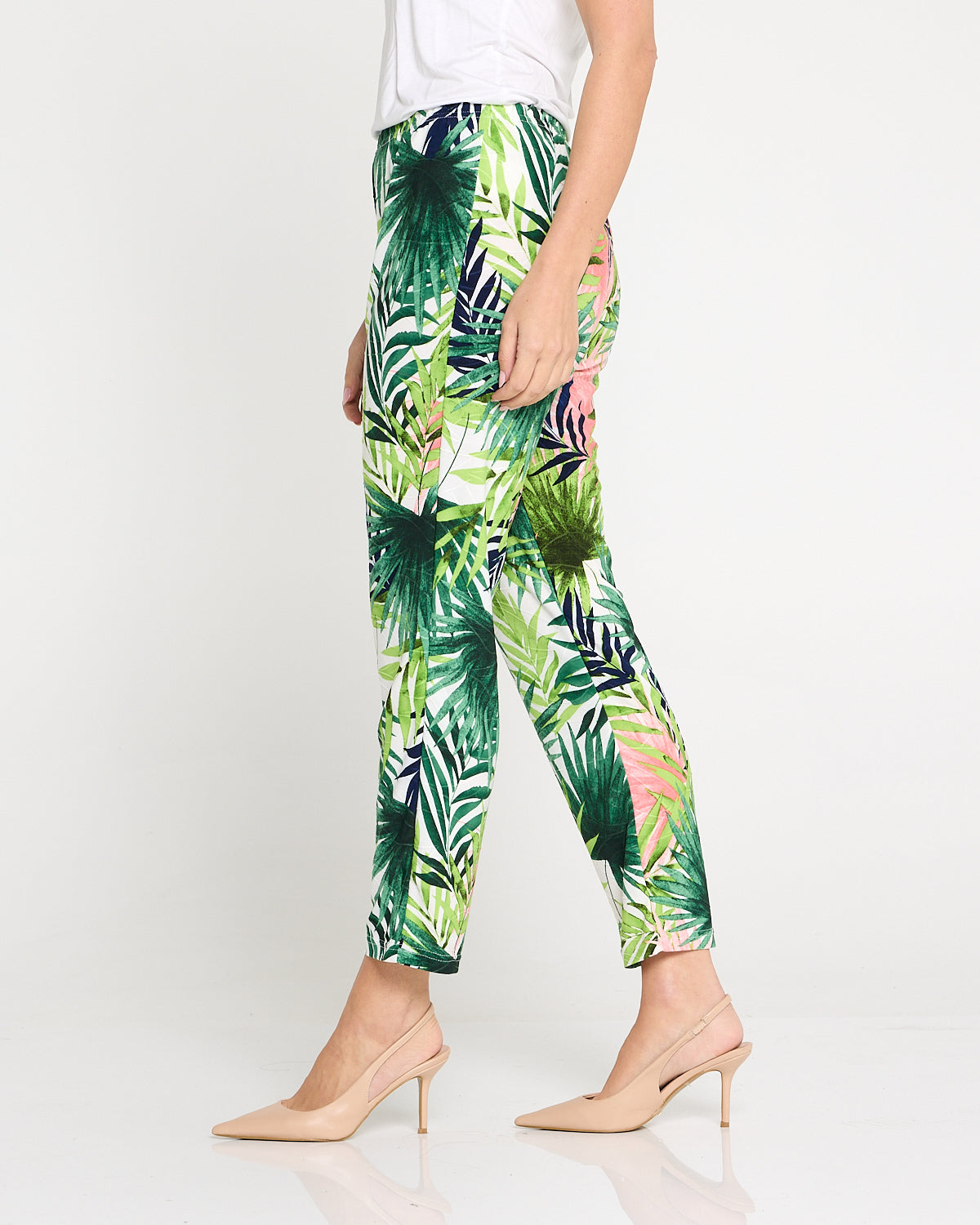 Gianna Printed Pants Petite - Tropical Palm