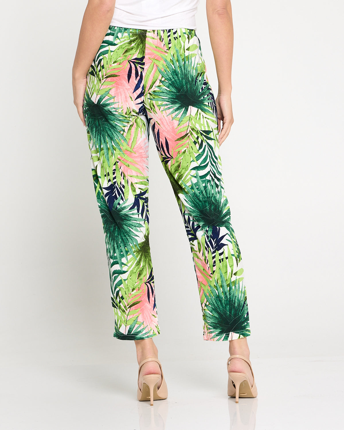 Gianna Printed Pants Petite - Tropical Palm