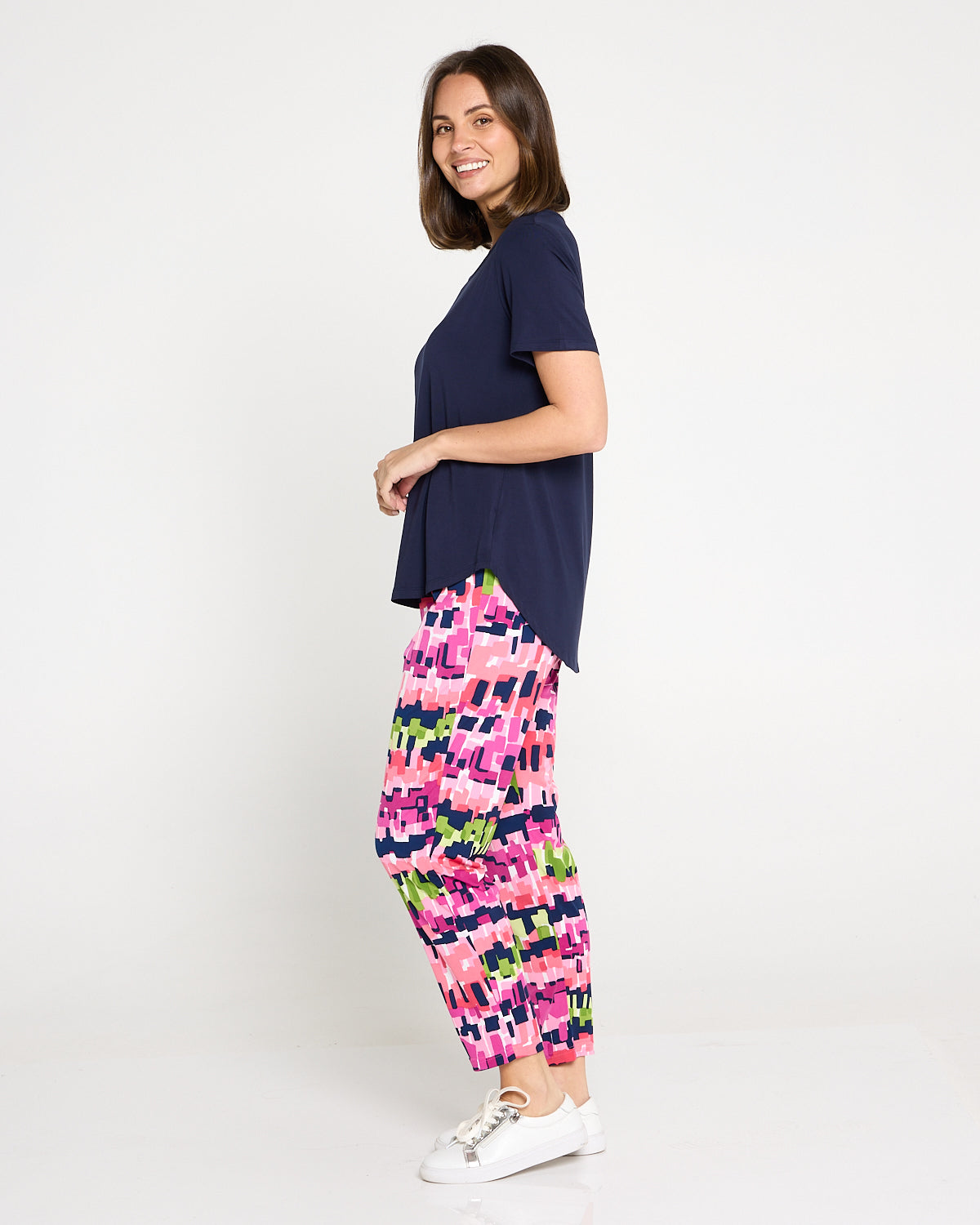 Gianna Printed Pants Petite - Electric Mosaic