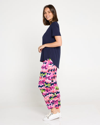 Gianna Printed Pants Petite - Electric Mosaic