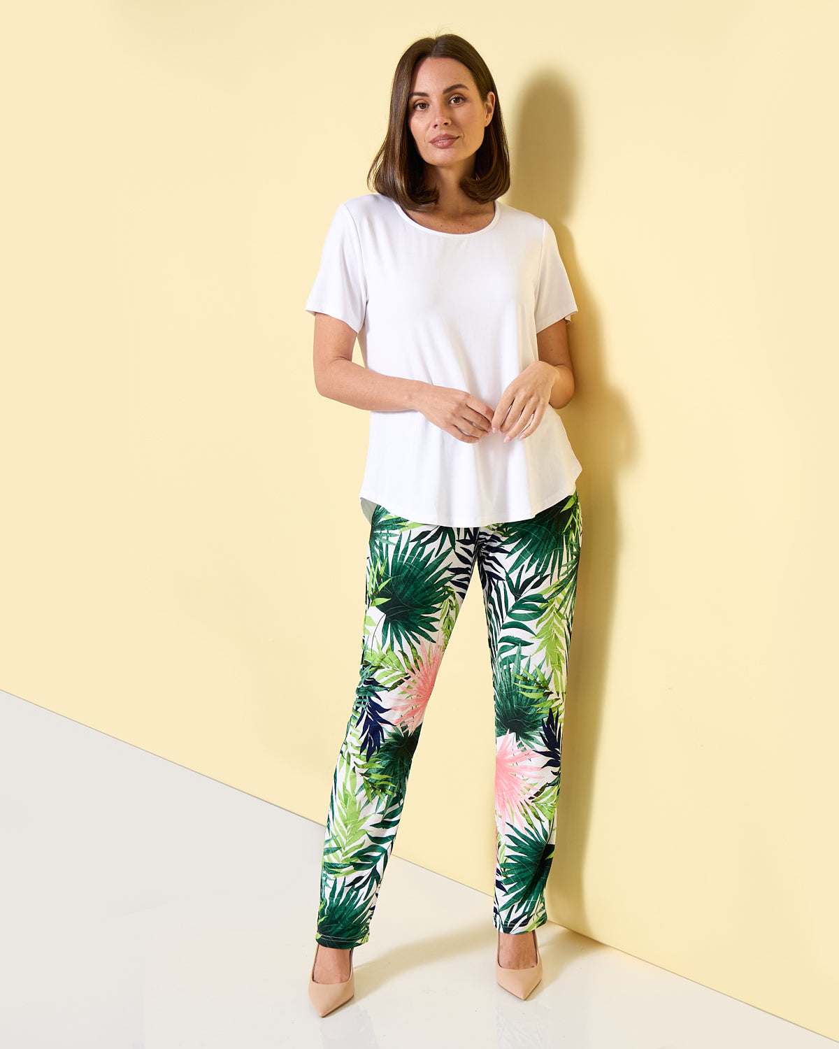 Gianna Printed Pants - Tropical Palm