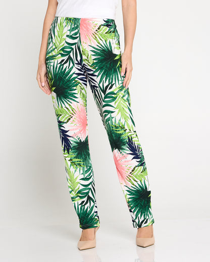 Gianna Printed Pants - Tropical Palm