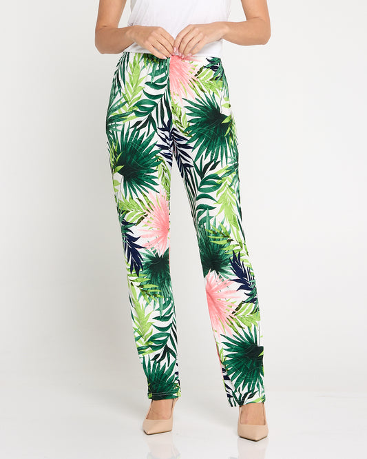 Gianna Printed Pants - Tropical Palm