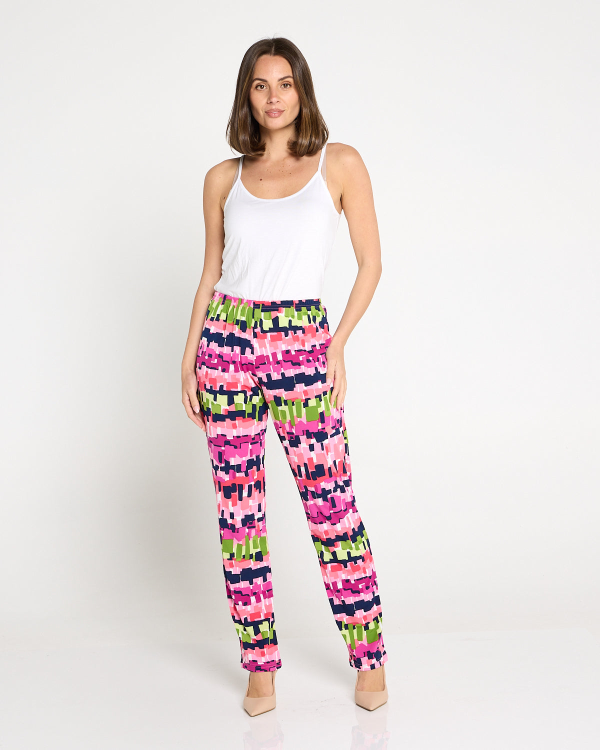 Gianna Printed Pants - Electric Mosaic