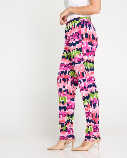 Gianna Printed Pants - Electric Mosaic