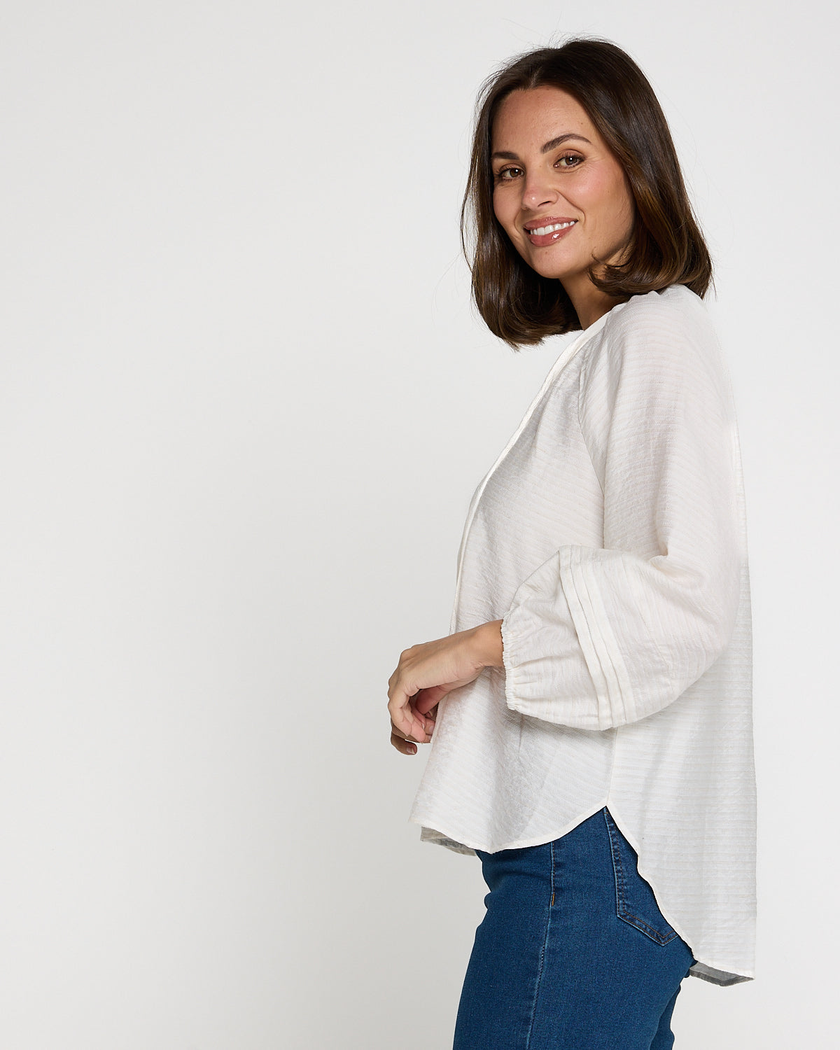 Celestina Blouse - Ivory Shell