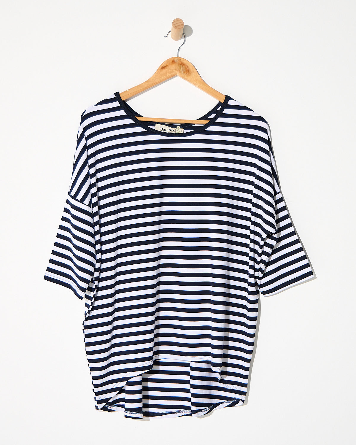 Montmartre Bamboo Top - Navy White Stripe