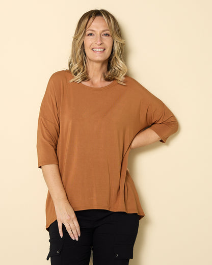 Irena Bamboo Top - Rust