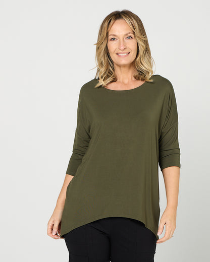 Irena Bamboo Top - Khaki