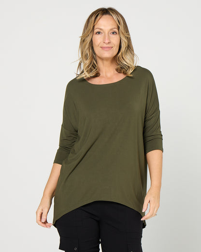 Irena Bamboo Top - Khaki