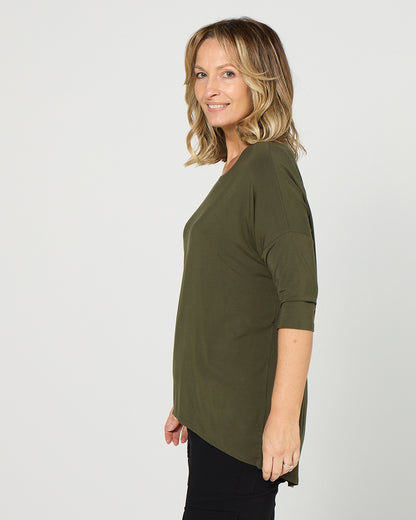 Irena Bamboo Top - Khaki