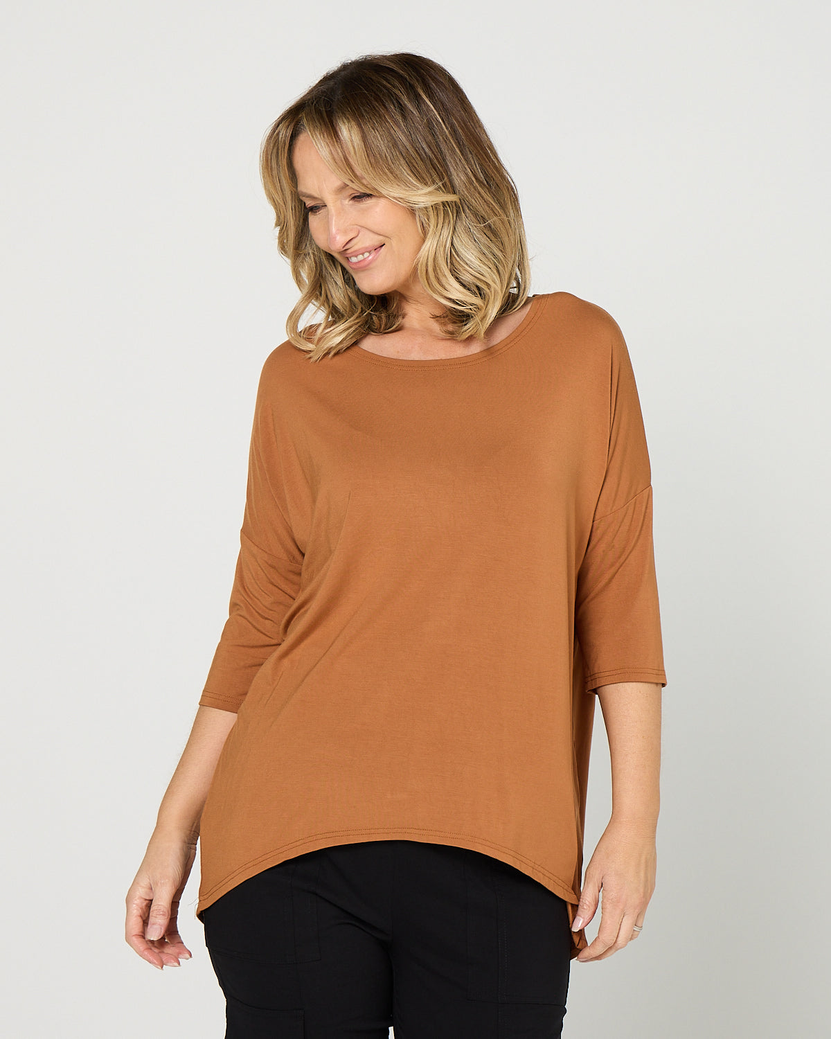 Irena Bamboo Top - Rust