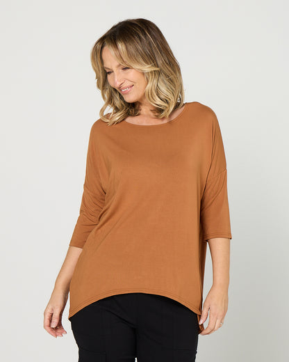Irena Bamboo Top - Rust