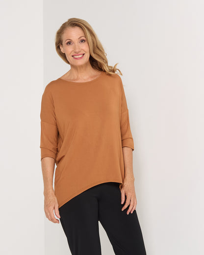 Irena Bamboo Top - Rust