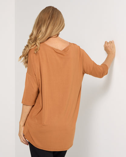 Irena Bamboo Top - Rust