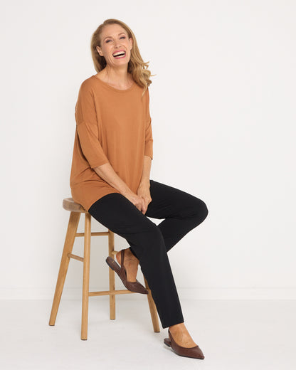 Irena Bamboo Top - Rust