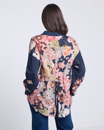 Marcela Blouse - Navy Floral