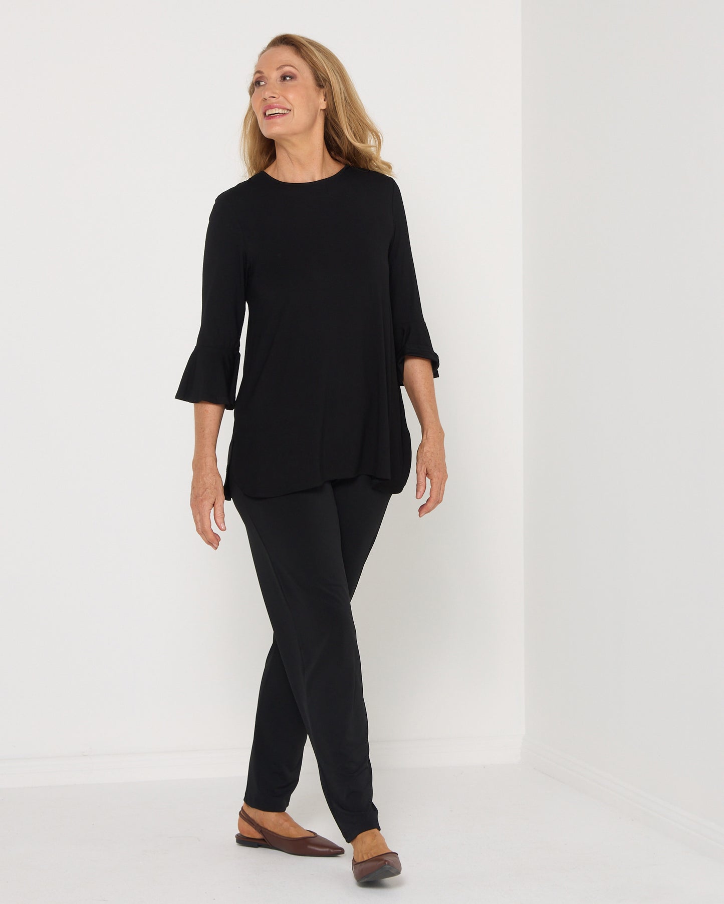 Lacey Bamboo Top - Black