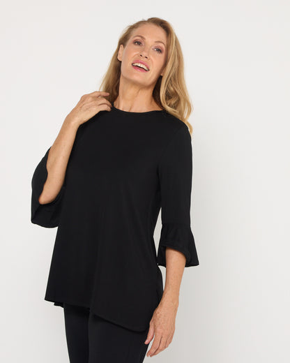 Lacey Bamboo Top - Black