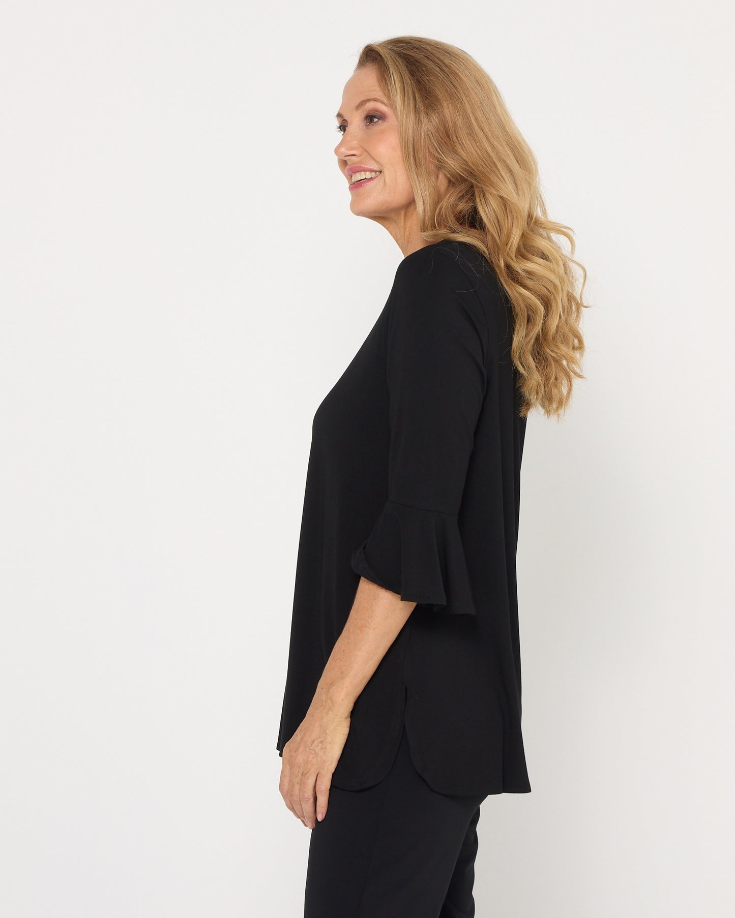 Lacey Bamboo Top - Black