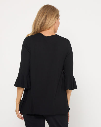 Lacey Bamboo Top - Black