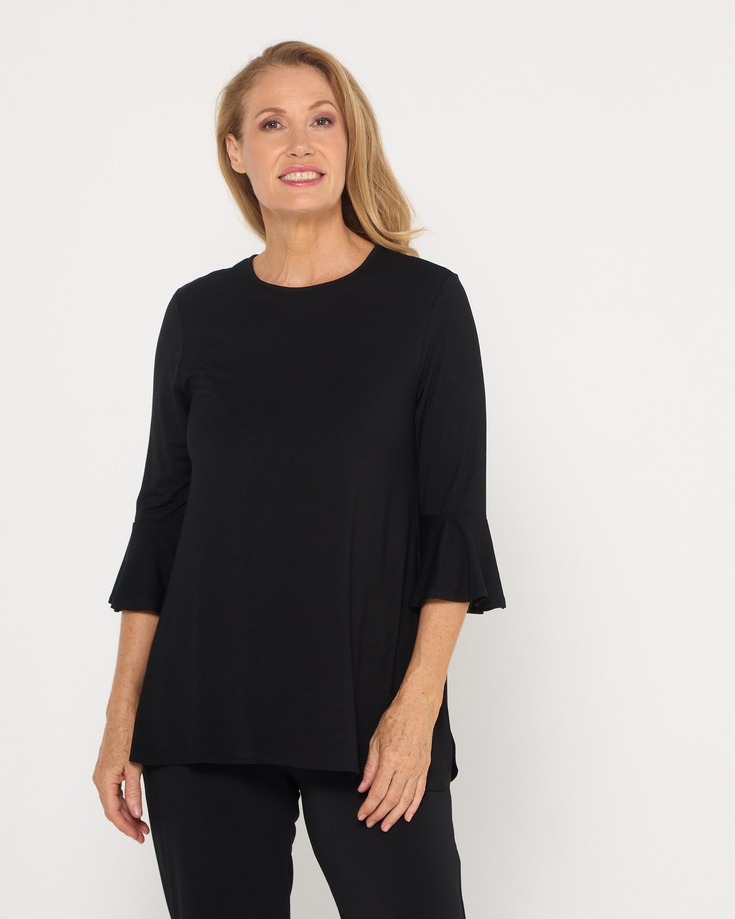 Lacey Bamboo Top - Black