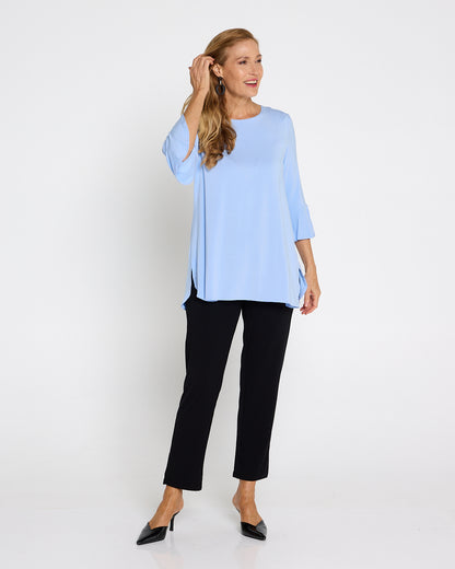 Lacey Bamboo Top - Cornflower Blue