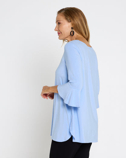 Lacey Bamboo Top - Cornflower Blue
