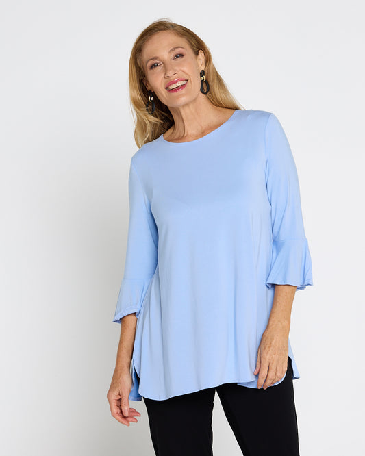 Lacey Bamboo Top - Cornflower Blue