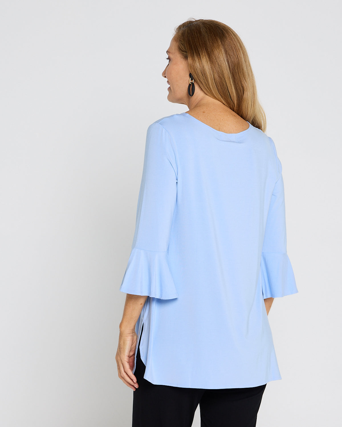 Lacey Bamboo Top - Cornflower Blue