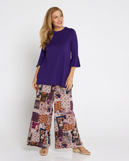 Lacey Bamboo Top - Purple