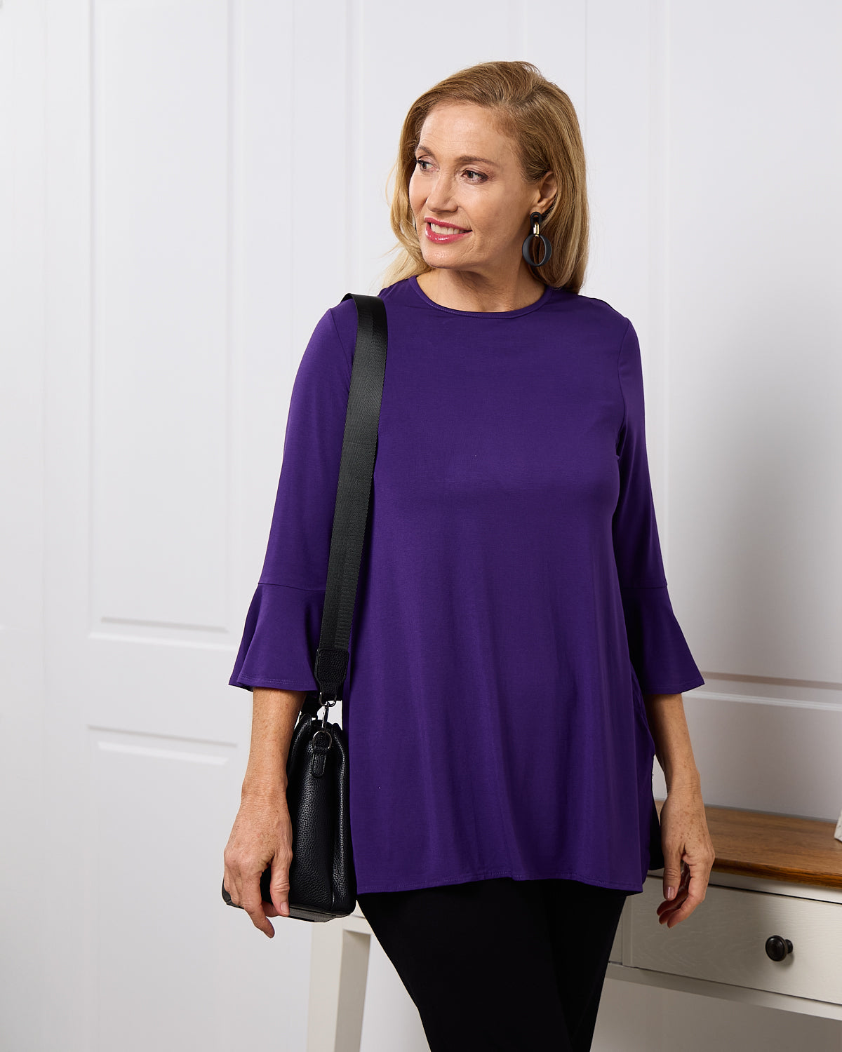 Lacey Bamboo Top - Purple