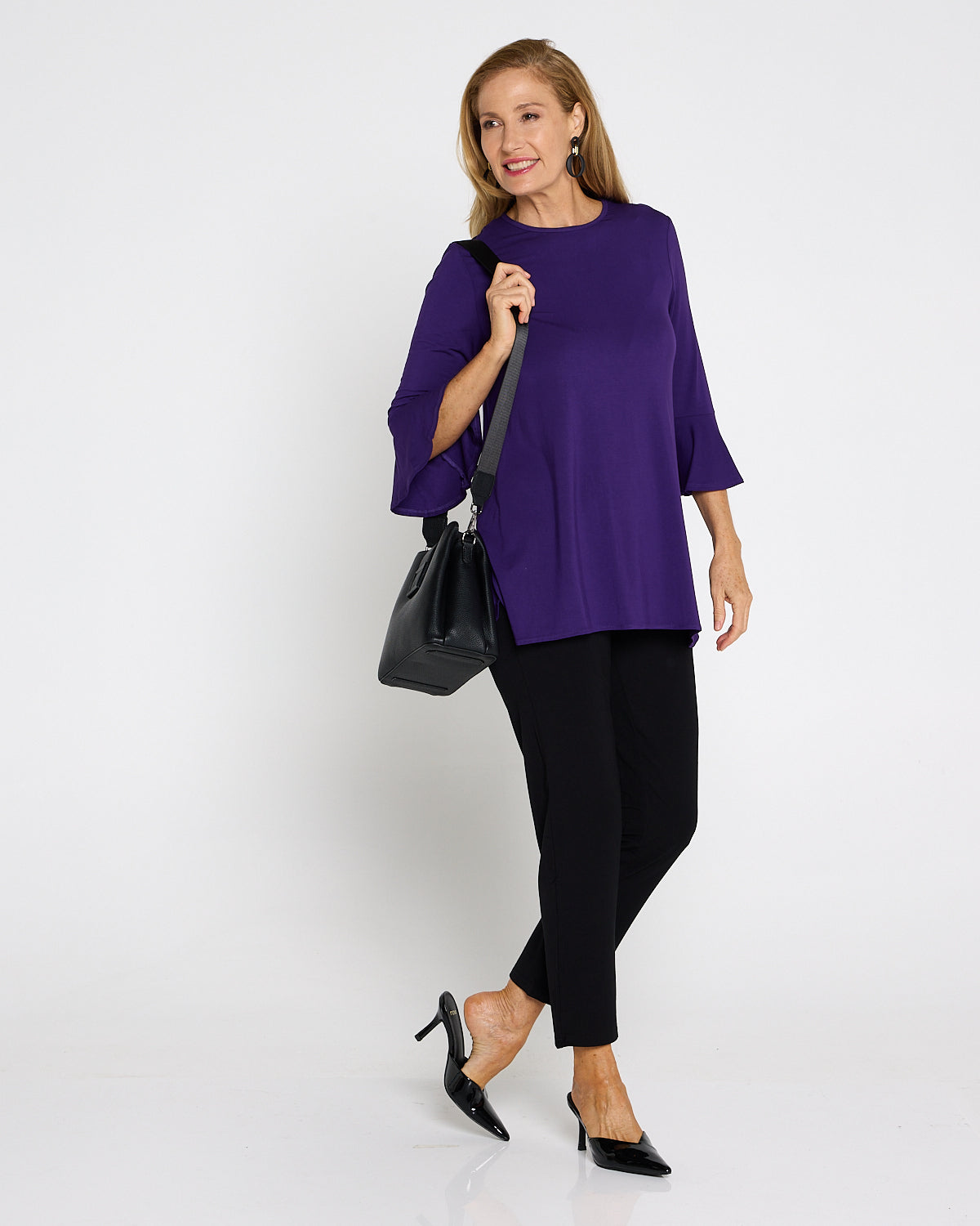 Lacey Bamboo Top - Purple