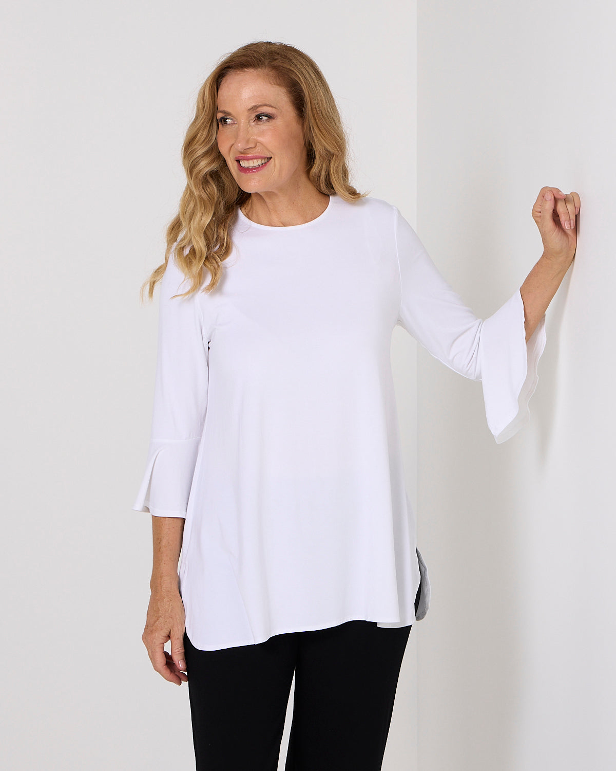 Lacey Bamboo Top - White